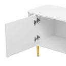 U-Can 78.7''Minimalist TV Stand for TVs up to 85 Inches, Modern Entertainment Center Media Console with 4 Spacious Cabinets for Living room(OLD SKU: SJ000125AAK)