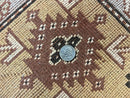 Turkish Rug 7x10, Wool Hand Knotted Vintage Carpet, Geometric Kazak Pattern
