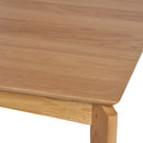 Mid-Century 7-Piece Dining Set with Upholstered Armless Chairs and Natural Wood Table