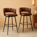 Elegant Swivel Bar Stools Set of Two 26 Inch