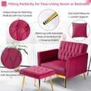 Fuchsia Velvet Adjustable Accent Chair With Three Backrest Angles