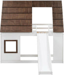 Twin Over Twin Bunk Bed With Slide For Kids Room Ready