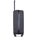 3 Piece Luggage Sets ABS Lightweight Suitcase with Two Hooks, Spinner Wheels, TSA Lock, (20/24/28) Black