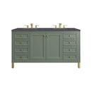 James Martin Chicago 60" Double Bathroom Vanity, Smokey Celadon