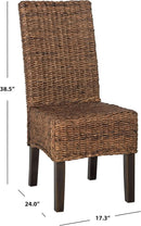Safavieh Avita Natural Wicker 18 Inch Dining Chair
