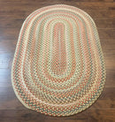 Braided American Oval Rug 3x5, Multicolor, Hand Braided