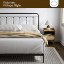 Adjustable Height Metal Headboard in Farmhouse Victorian Style