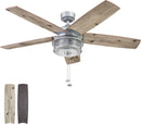 52 Inch Indoor Outdoor Ceiling Fan LED Light Dual Mount