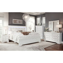 Shaker - 5 Pieces Bedroom Set With Crystal Inspired Tufted Headboard And LED Lighting