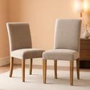 Abbott Parson Dining Chairs Light Tan Linen Set of 2