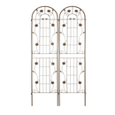 2 Pack Metal Garden Trellis 86.7' x 19.7' Rustproof Trellis for Climbing Plants Outdoor Flower Support Brown
