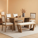 Natural Vintage Rustic Handcrafted Dining Table Set