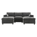 [VIDEO]86.5'' Chenille Modular Sectional Sofa with Storage Pockets, 5 Seat U Shaped Couch Set with Pillows,Free Combination,Modern Cloud Sofa with 2 Movable Ottoman for Living Room,Apartment,3 Colors