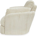 White Modern Swivel Glider Recliner With Hidden Storage
