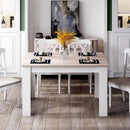 Wooden Dining Table For Four 47 By 28 Inches White Gray