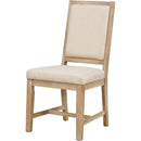 Retro Style Dining Chair Set with 4 Upholstered Chairs for Dining Room and Living Room (Natural Wood Wash)
