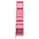 Salon Station, Barber Stations with 2-Tier Storage Shelf with Door, Hair Styling Storage Cabinet with 2 Drawer, a Large Storage Cabinet & 3 Hot Tool Holders