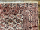 Pakistani Bokhara Turkoman Rug 7x10, Handmade Vintage Wool Carpet, Brown-Red