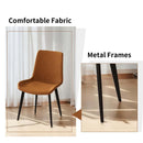 Dining Table with Sintered Stone Tabletop and Metal Legs, 70' Rectangular Modern Kitchen & Dining Room Table With 4 Dining Chairs