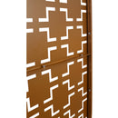 Outdoor & Indoor Freestanding Decorative Privacy Screen for Deck Balcony Patio, Metal Privacy Screen Brown 76' H×48' W