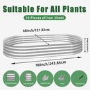 Heavy Duty Galvanized Raised Garden Bed Kit for Vegetables, Flowers & Herbs, Rust-Resistant, Easy Assembly, 8x4x1ft, Silver