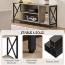 Gray TV Stand for 65 Inch TVs with Storage Console