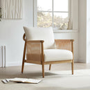 Cream Braided Accent Chairs Set Of 2 For Living Room