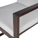 Elegant Patio Dining Set with Removable Cushions in Dark Brown Acacia Wood for Outdoor Spaces