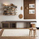 Mid-Century Modern 2 in 1 PET FRIENDLY Walnut TV Stand With Extendable table Soft cushion Sliding door Cat friendly furniture