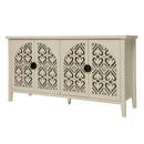 Hollowed-out Cabinet with 4 Doors, American Furniture, Suitable for Bedroom, Living Room, Study