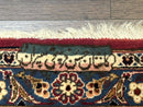 Persian Kashan Rug 9x12, Traditional, Semi Open Field, Red, Signed By Master Weaver, Antique Rug