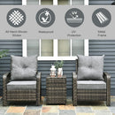 Three Piece Patio Furniture Set with Cushions and Table