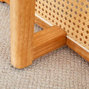 Table and chair set, ancient style solid wood dining table, imitation rattan table legs, beautiful simple solid wood dining chairation
