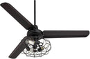 Matte Black Ceiling Fan 52 Inch With Integrated LED Remote