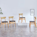 The stylish and durable solid wood dining chair, small curved back, PU cushion, and beautiful shape match perfectly with any room and everyday use