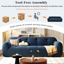 U_Style 85.8' Wide Chenille Fabric 3-Seater Sofa with Tufted Style, Full Sponge Compression Design, with Powder-Free Foam, Pocket Spring for Extra Comfort, 23.6' Seat Depth, No Assembly Required,for L