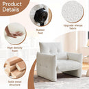 33.9 Inch Sherpa Fabric Upholstered Accent Armchair
