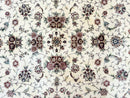 Sino Persian Rug 9x12, Floral Allover Design, 170 KPSI, Ivory and Dark Maroon