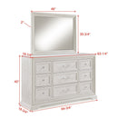 6 Drawer Storage Dresser Antique Wooden Bedroom Furniture - Antique White