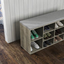 Storage Bench, Shoe Bench, Entryway Bench with Padded Cushion, Drawer and Open Compartments, Bench with Storage, 3 Tier Shoe Rack Bench