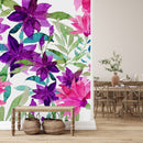 Pink and Violet Flowers Wallpaper