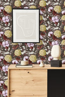 Cotton and Leaves Wallpaper