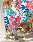 Blue Shades of Leaves Wallpaper