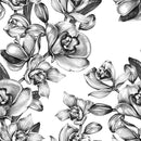 Stylish Black and White Floral Wallpaper Vogue