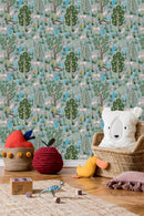 Hares in Forest Wallpaper