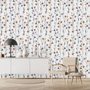 Little Flowers on White Background Wallpaper