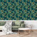 Modish Green Leaves Wallpaper Vogue