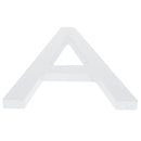 Arial Font White Painted MDF Wood Letter A (6 Inches)