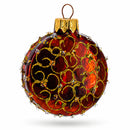 Watch with White Dial Glass Ornament Hanging Christmas Tree Decoration 3.2 Inches