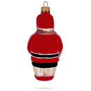 Martial Arts Wrestler in Red Costume Glass Christmas Ornament